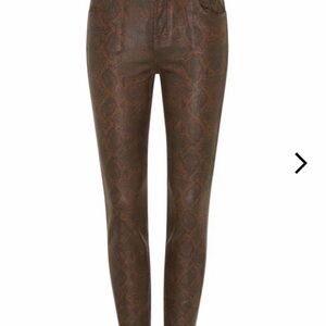 J Brand Copper Snake Print Jeans